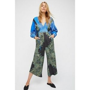 Free People Blooming Fields Paisley Jumpsuit